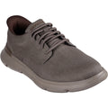 Skechers Garza Clive Cotton Men's Dark Taupe Lace-Up Shoes