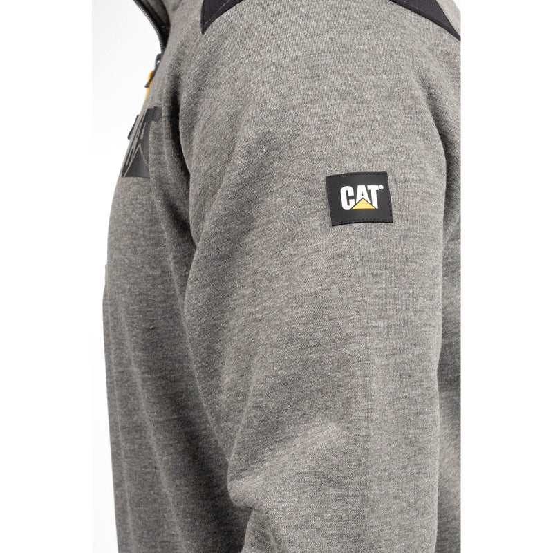 Caterpillar Essential 1/4 Zip Polyester Men's Grey Sweatshirt