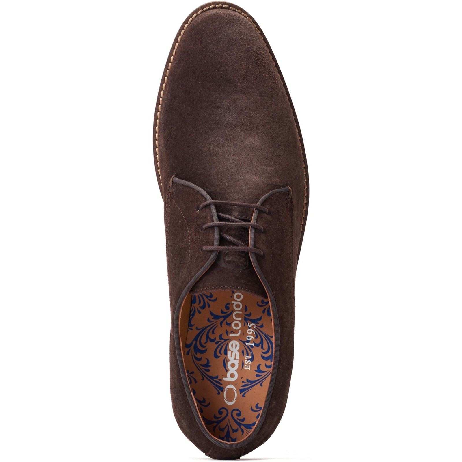 Base London Bronte Leather Men's Dark Brown Oxford Shoes