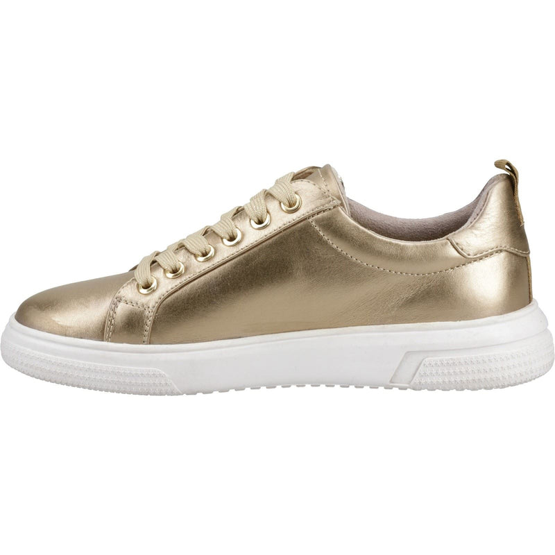 Hush Puppies Martha Leather Women's Gold Trainers