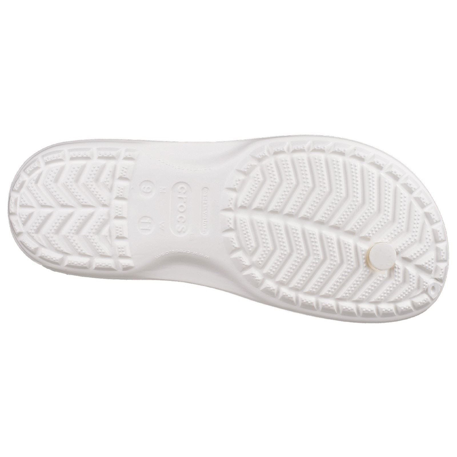 Crocs Crocband Flip Croslite Rubber White Sandals