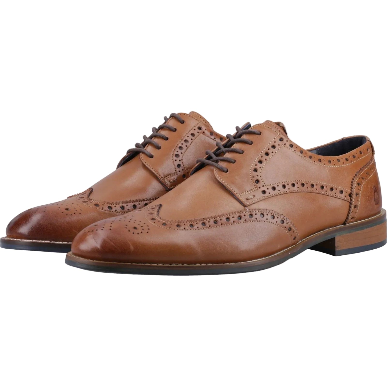 Hush Puppies Dustin Brogue Leather Men's Tan Brogues Shoes