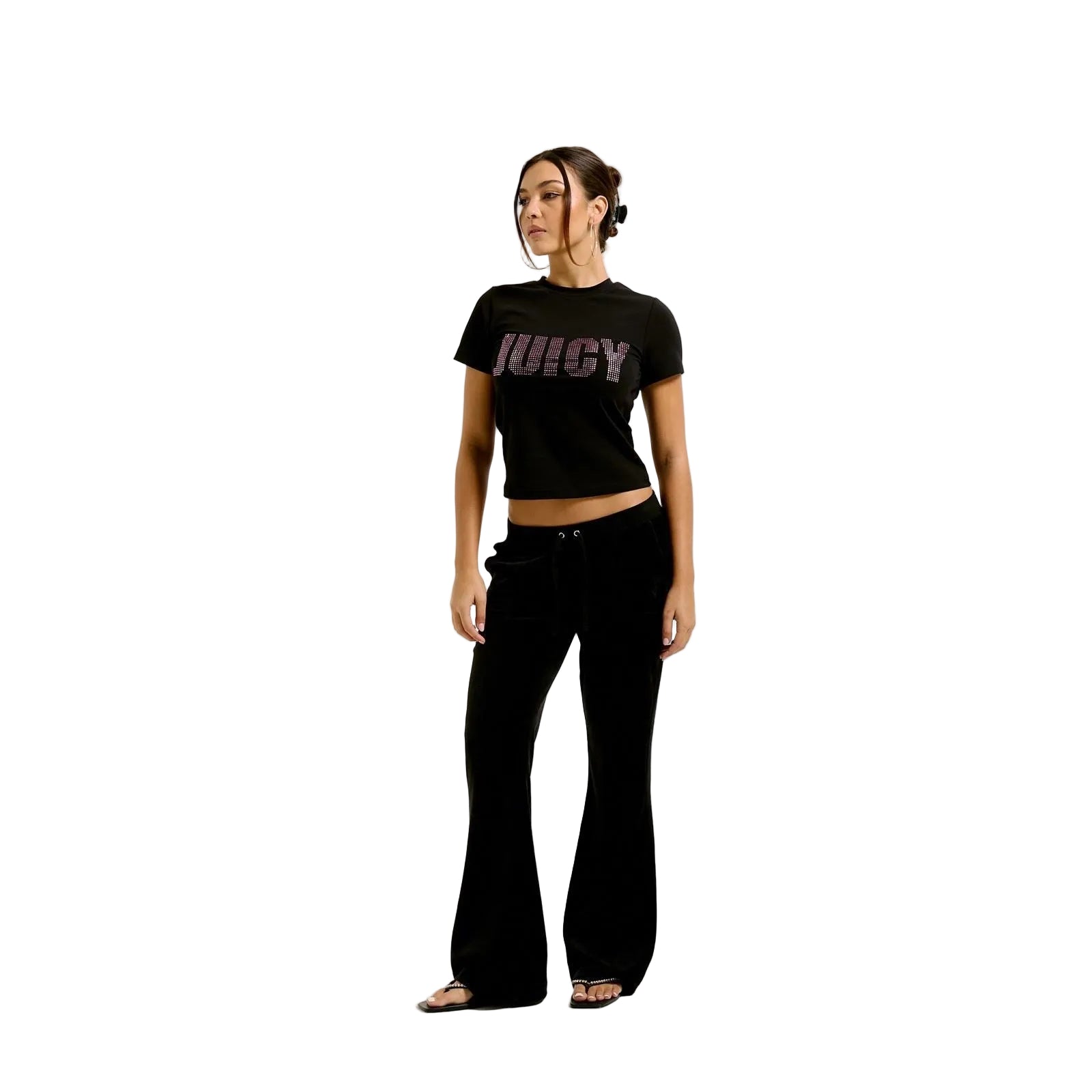 Juicy Couture Impact Juicy Logo Cotton Women's Black T-Shirt