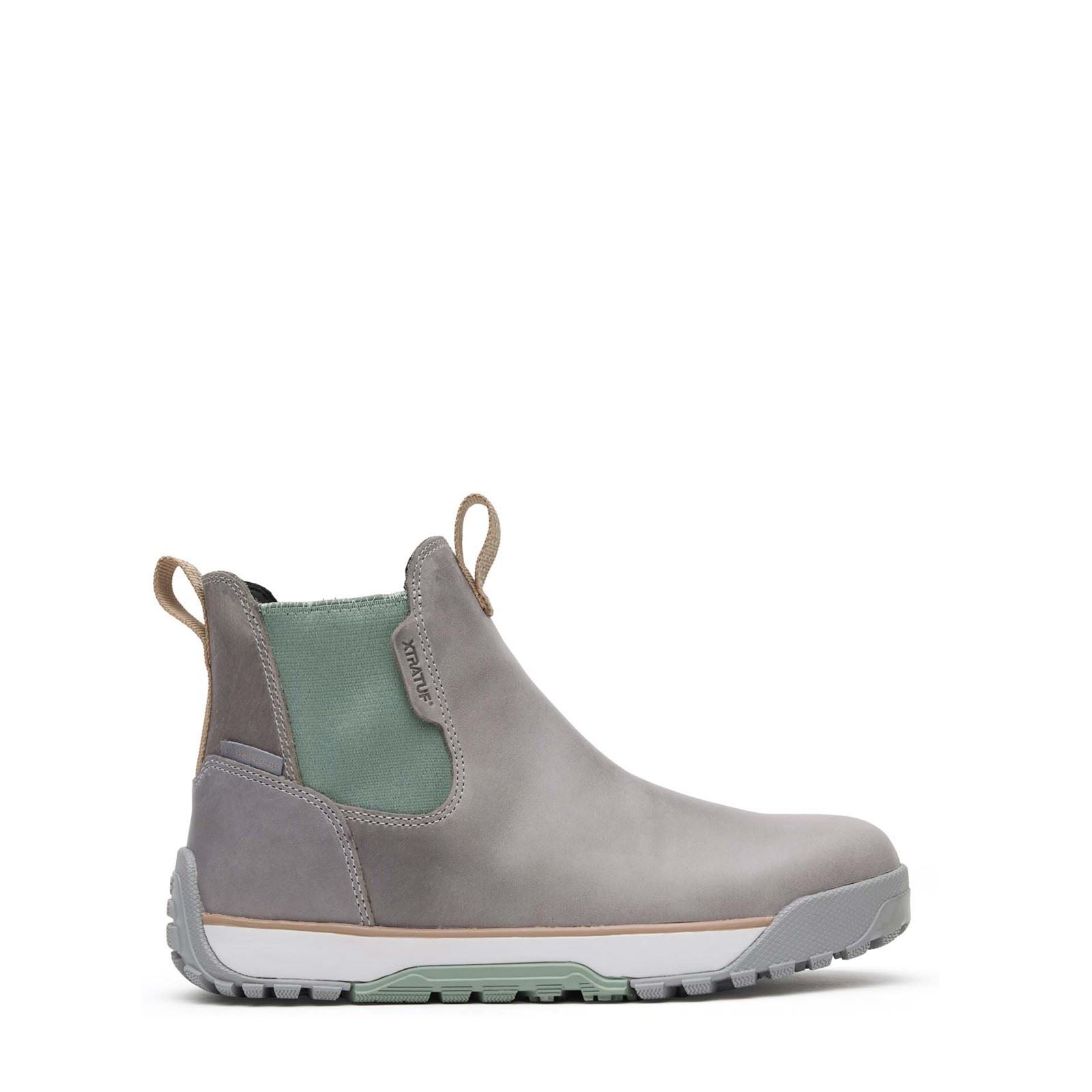 Xtratuf Ankle Deck Leather Leather Women's Grey/Iceberg Wellington Boots