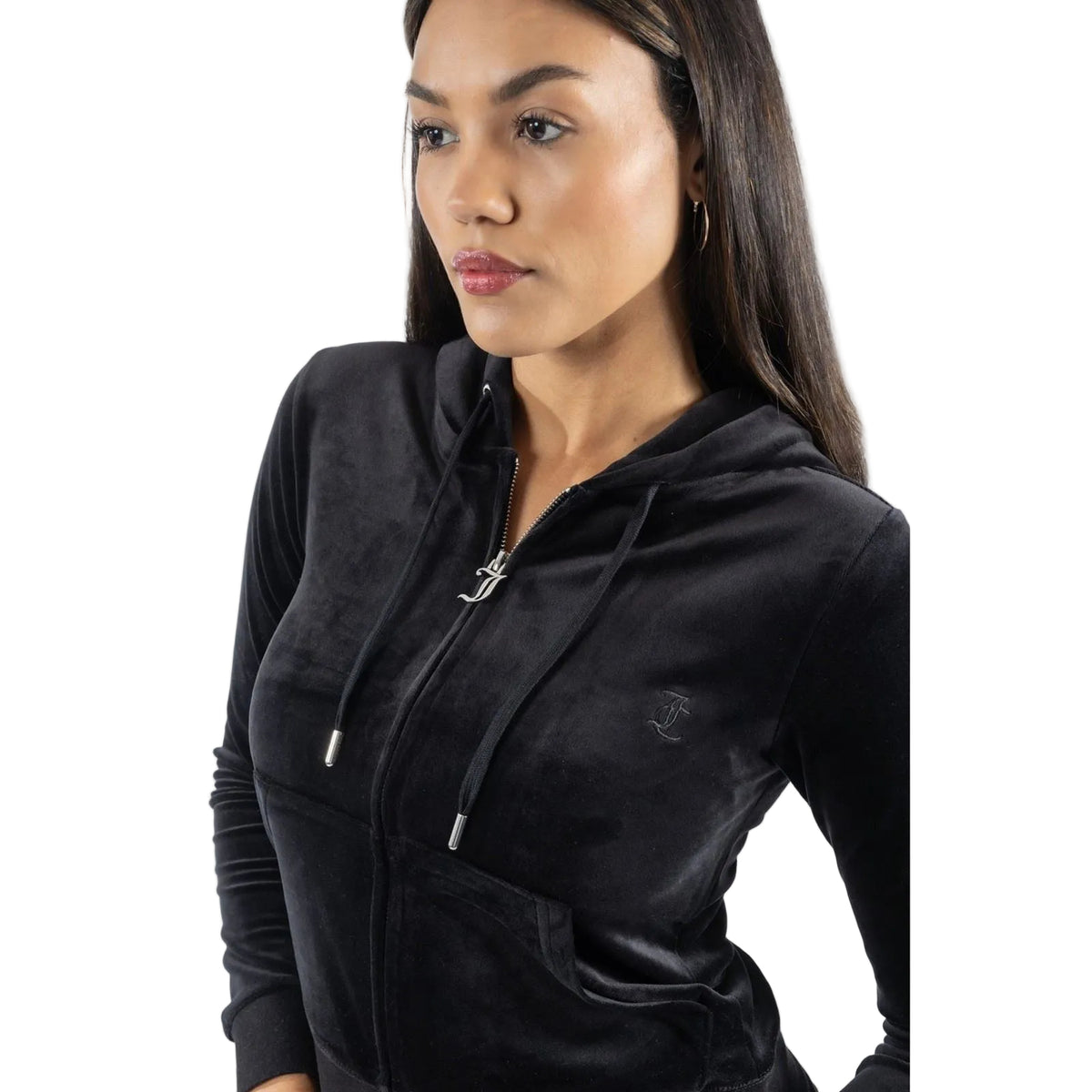Juicy Couture Robertson Classic Polyester Women's Black Hoodie