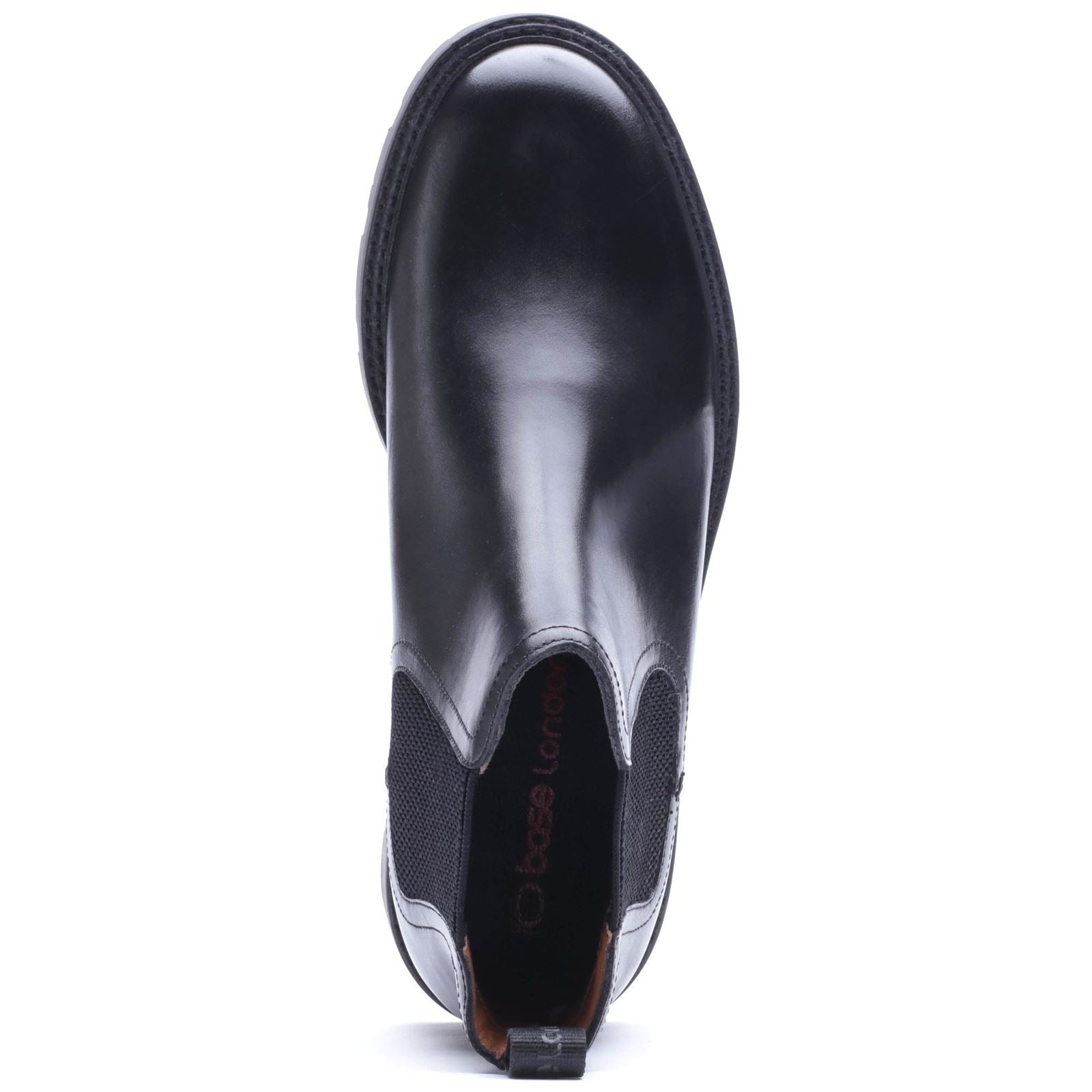 Base London Echo Leather Men's WAXY Black Boots