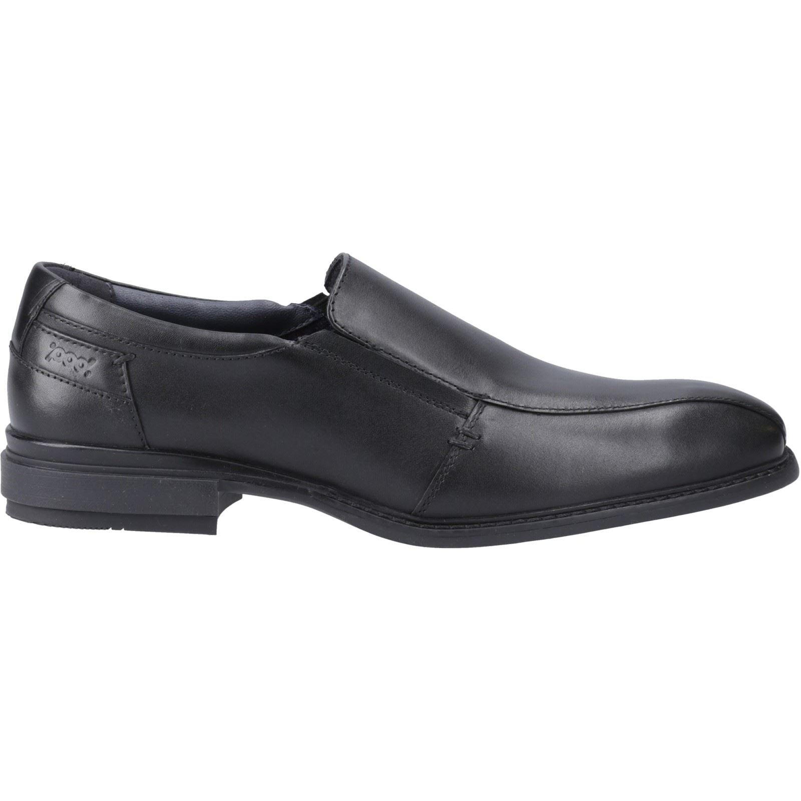 Pod Spear Leather Men's Black Slip-On Shoes