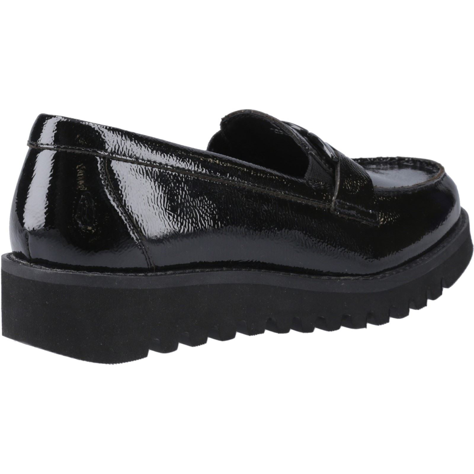 Hush Puppies Francis Loafer Patent Leather Youth Girl's Black Loafers