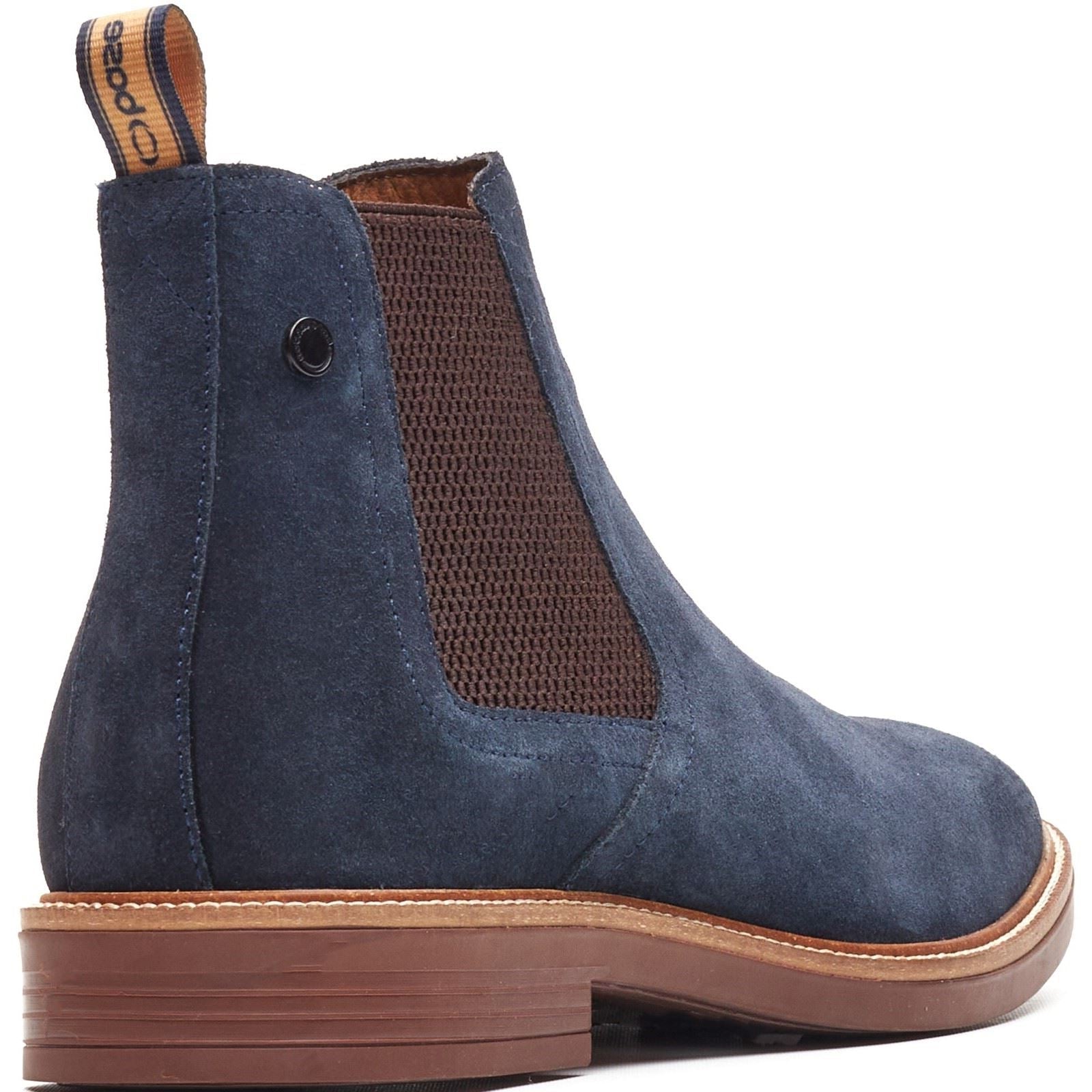 Base London Sussex Chelsea Boot Leather Men's Navy Boots
