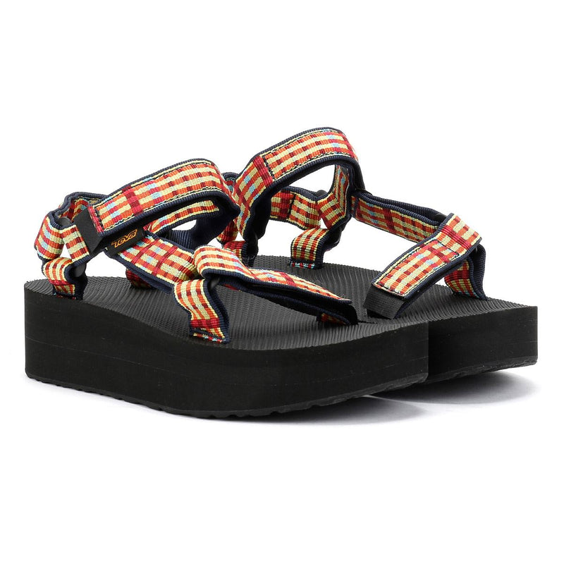 Teva Flatform Universal Women's Check/Lemon Drop Sandals