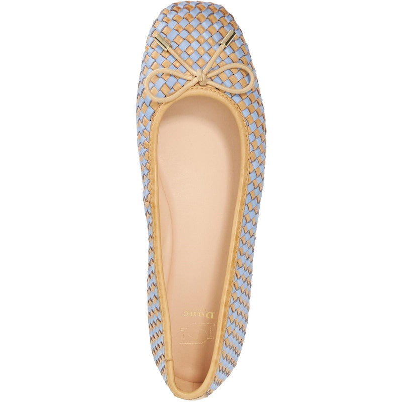 Dune Heights Leather Women's Blue Flats