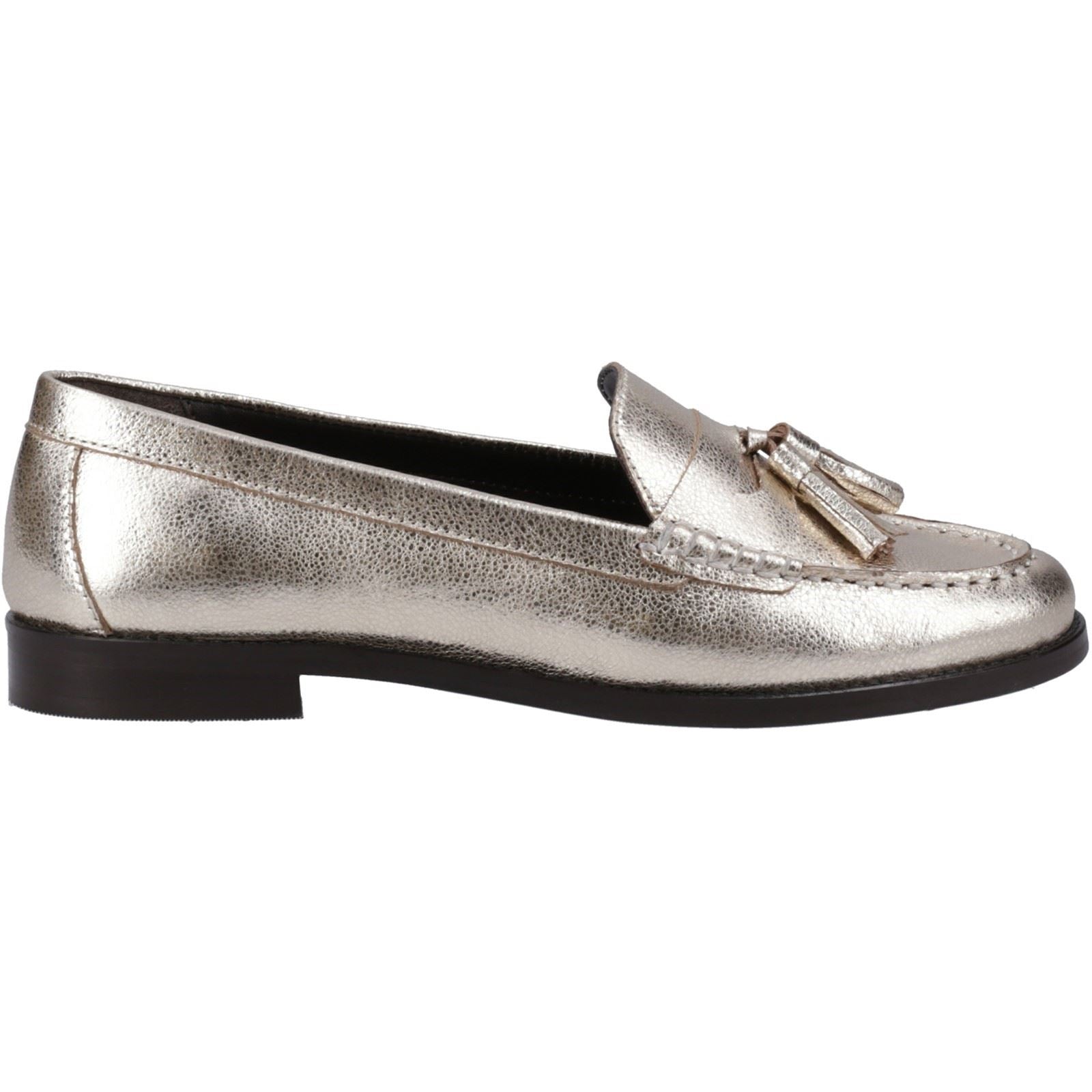 Hush Puppies Connie Leather Women's Gold Loafers