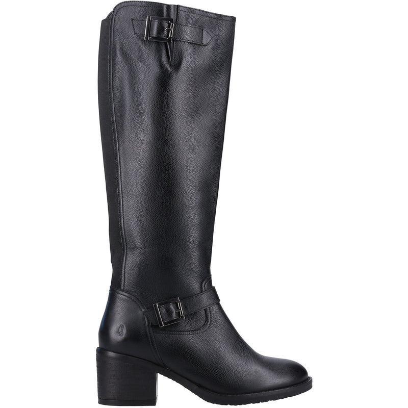 Hush Puppies Heidi Leather Women's Black Leather Boots