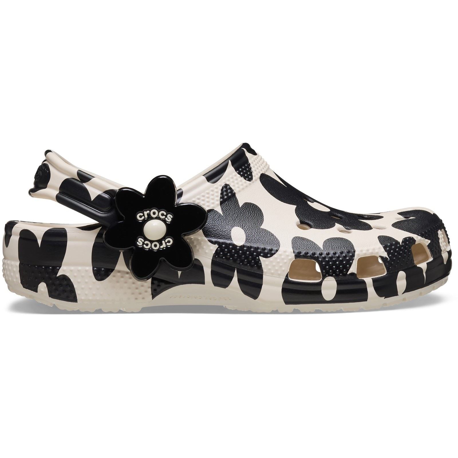 Crocs Classic Pop Petals EVA Girl's Summit White/Black Clogs