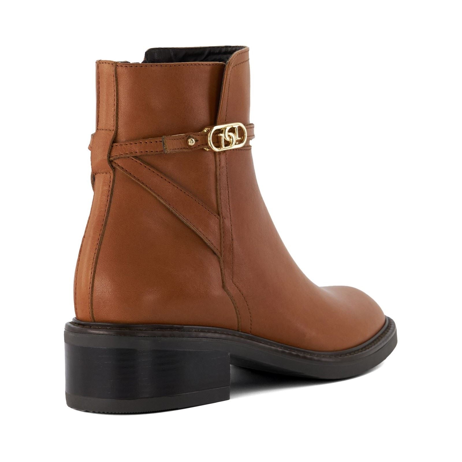 Dune Praising Leather Women's Tan Boots