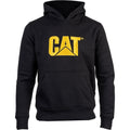 Caterpillar Trademark Cotton Men's Black Hooded Sweatshirt