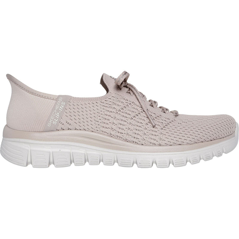 Skechers Graceful First Blush Textile Women's Taupe Trainers