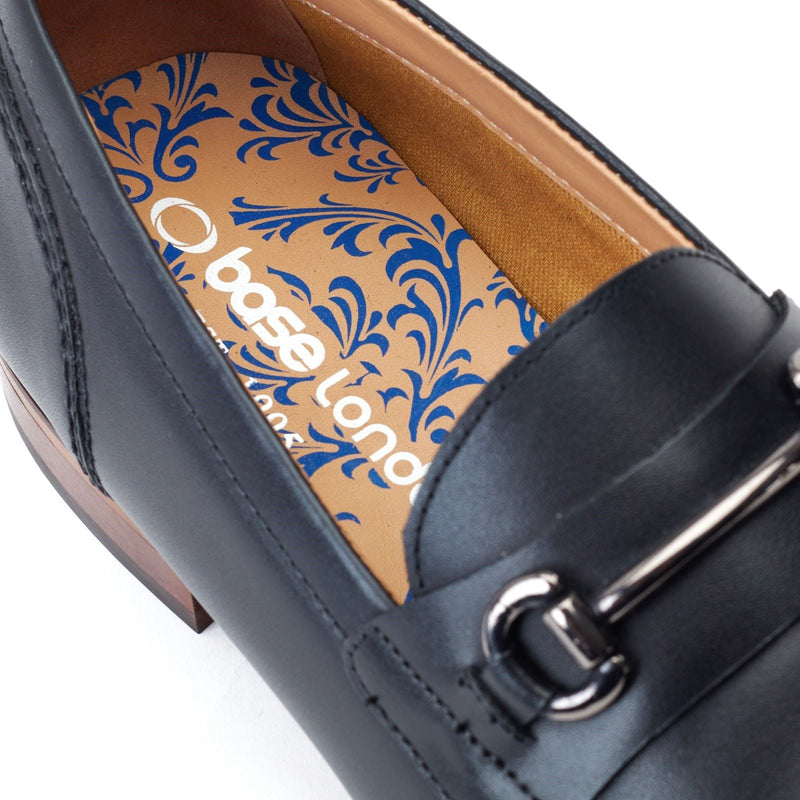 Base London Russo Leather Men's Black Loafers