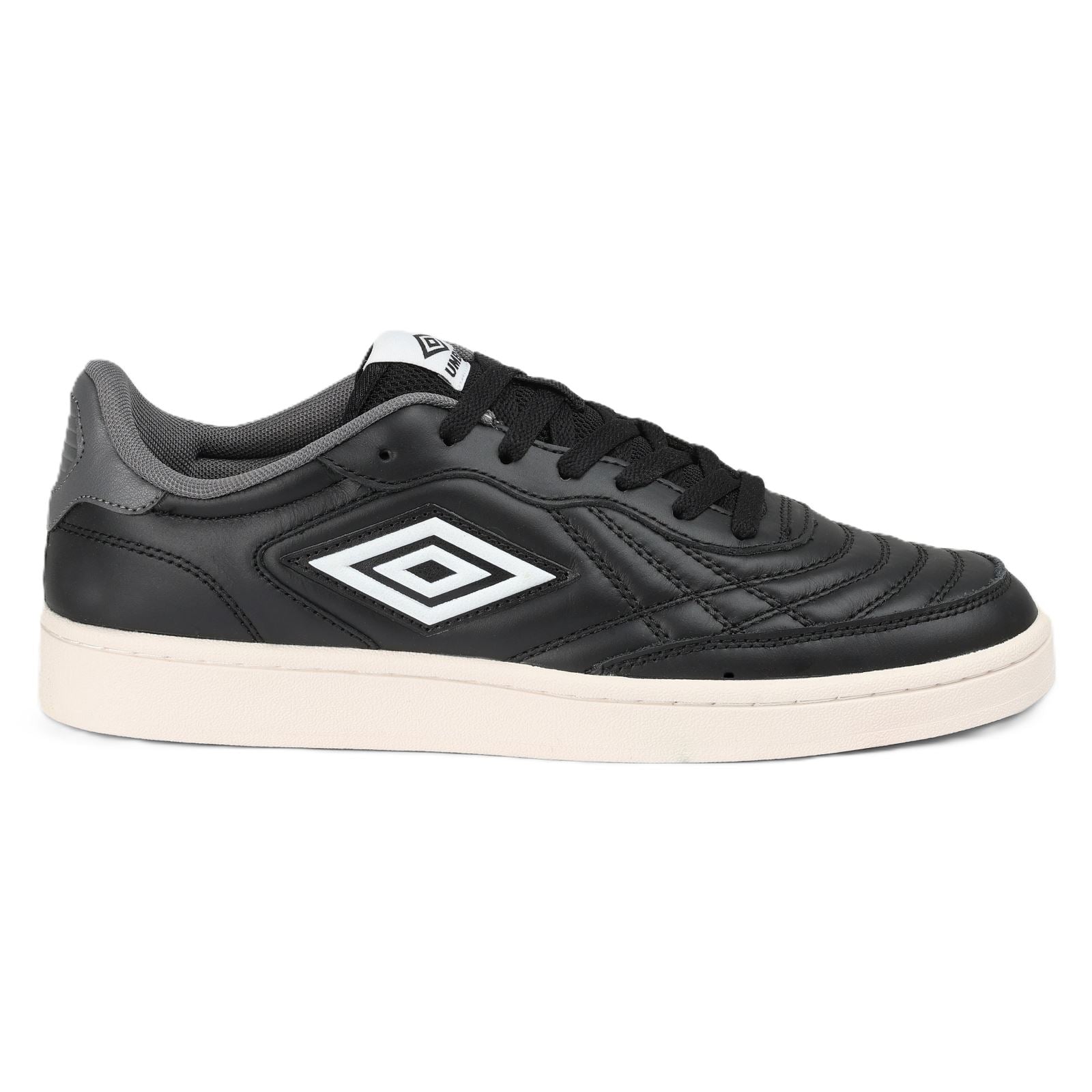 Umbro Clayton Leather Black/Castlerock/White Trainers