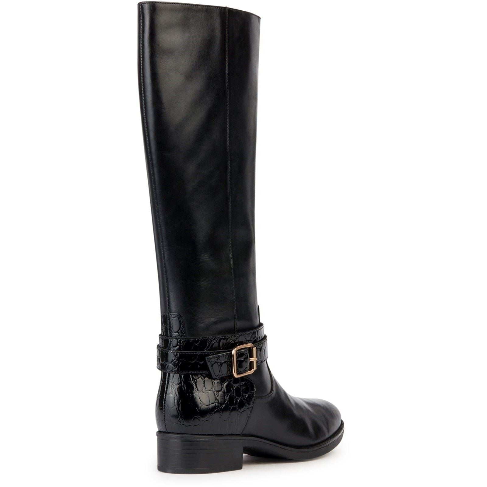 Geox D Felicity Leather Women's Black Boots