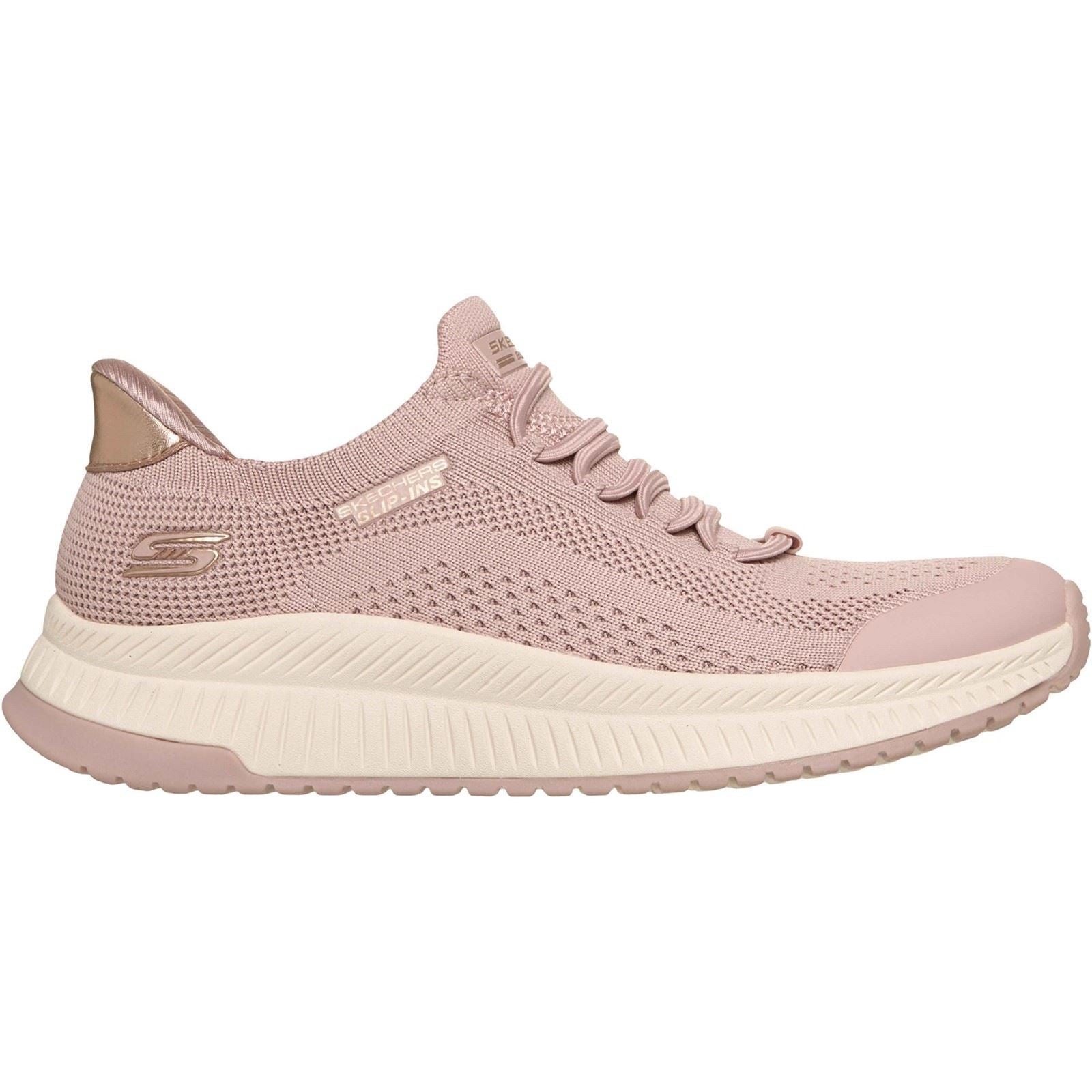 Skechers BOBS Sport Squad 4 Dire Step Polyester Women's Blush Trainers