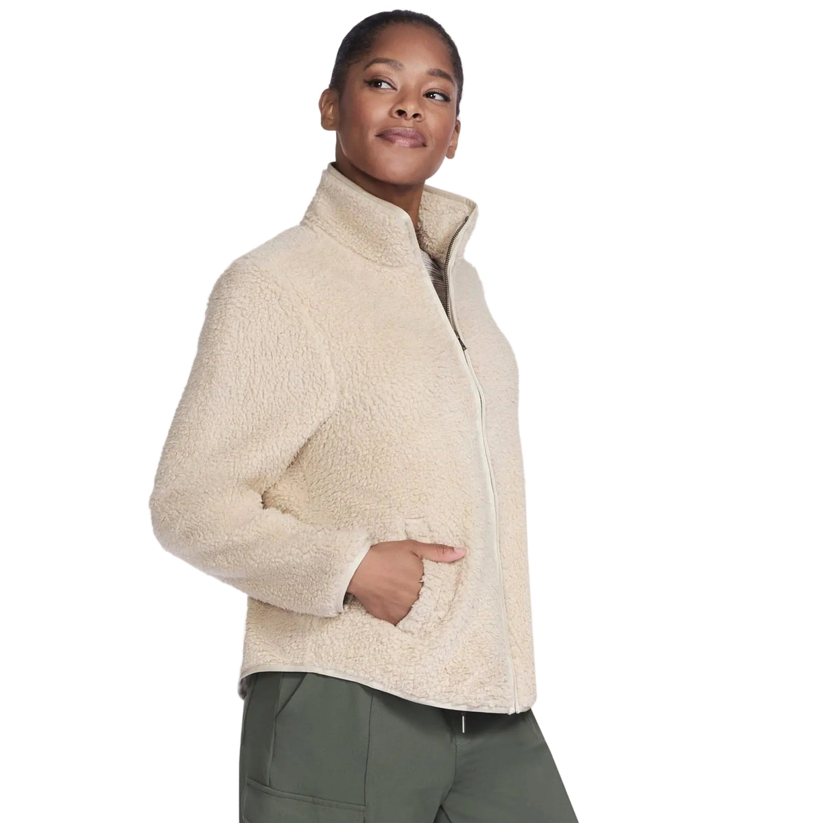 Skechers Skech-Sherpa Women's Natural Fleece Jacket