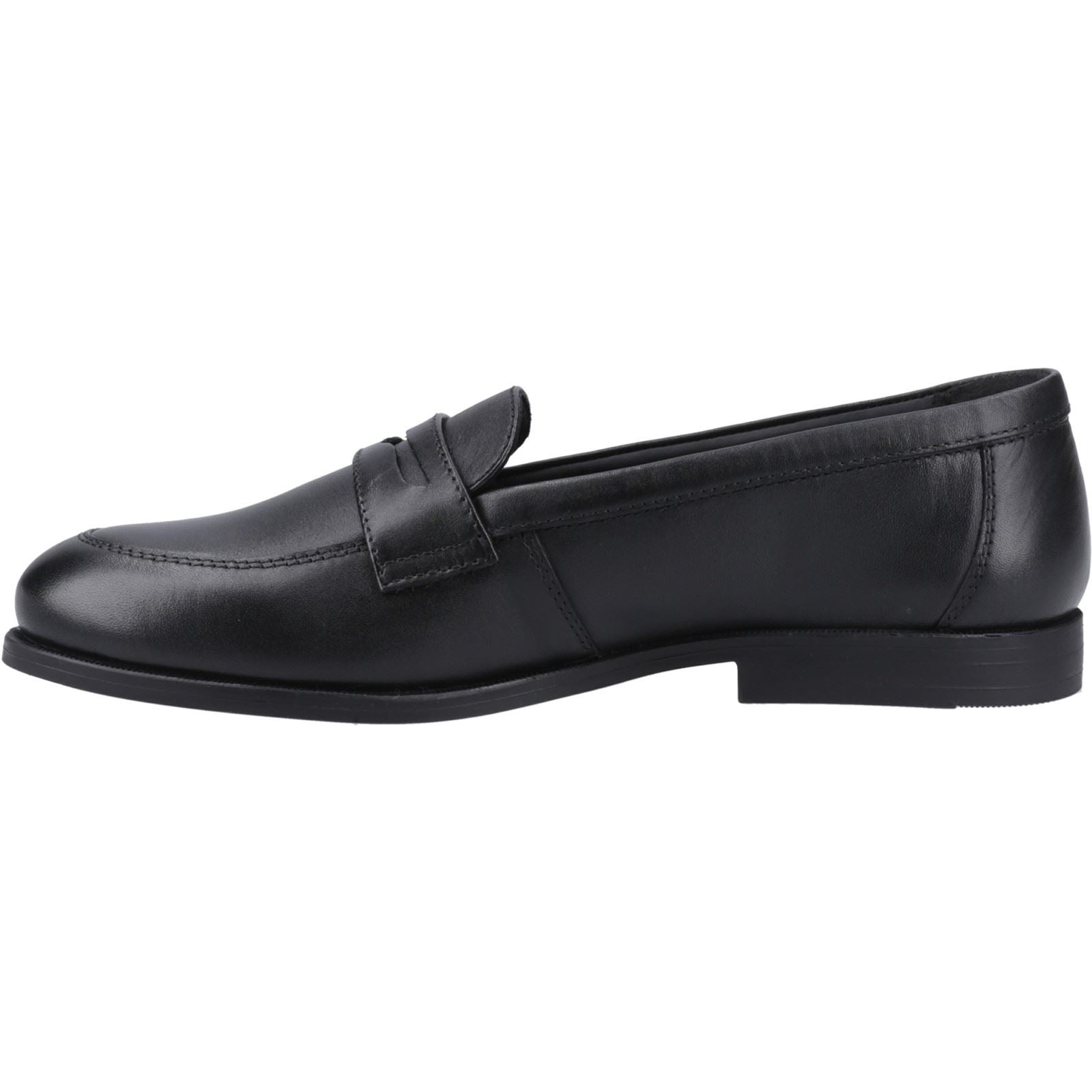 Pod Islay Leather Youth Girl's Black Loafers
