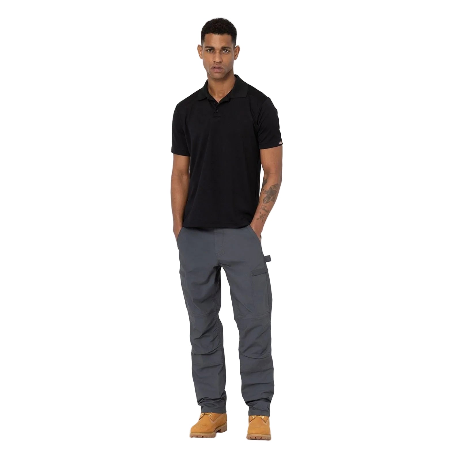 Dickies Everyday Polyester Men's Black Polo Shirt