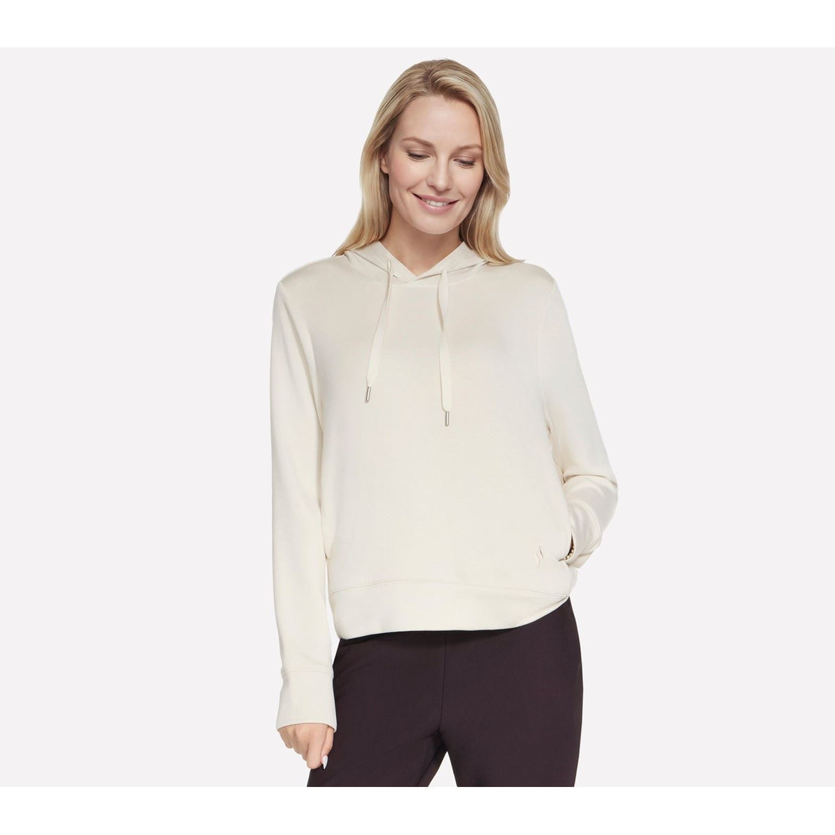 Skechers Cozy Luxe Hoodie Women's Off White Hooded Sweatshirt