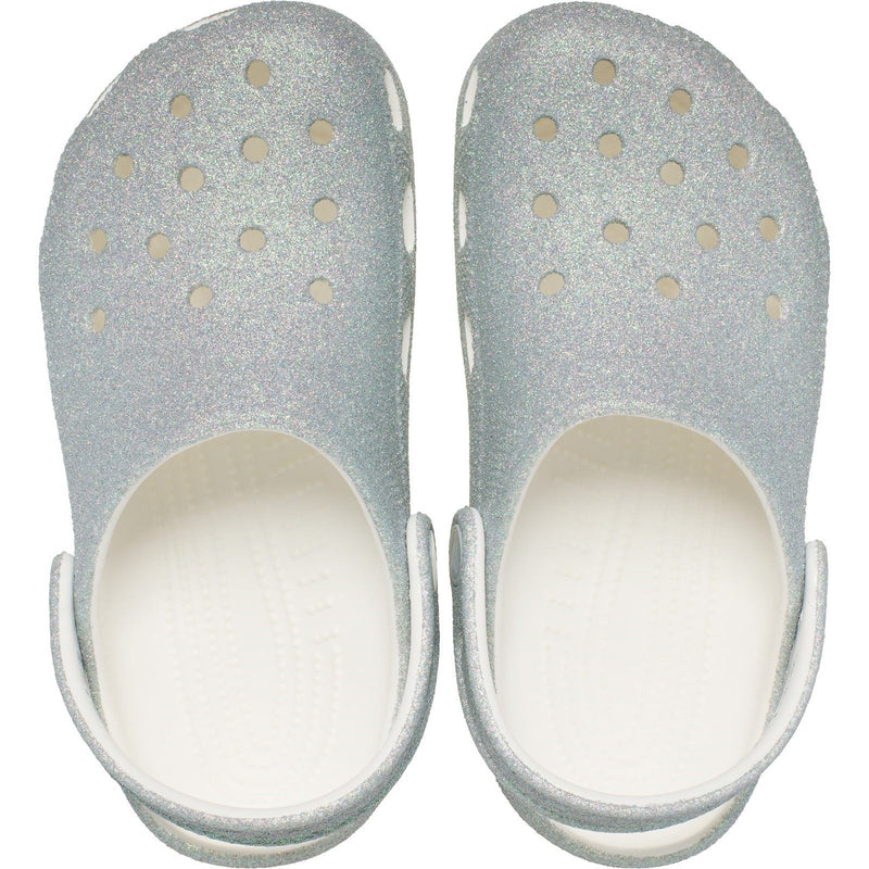 Crocs Classic Glitter Clog Synthetic White Clogs