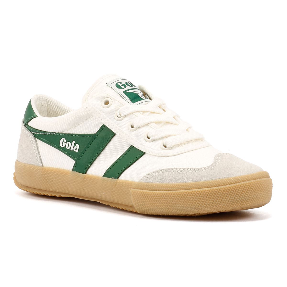 Gola Badminton Women's White/Green Trainers