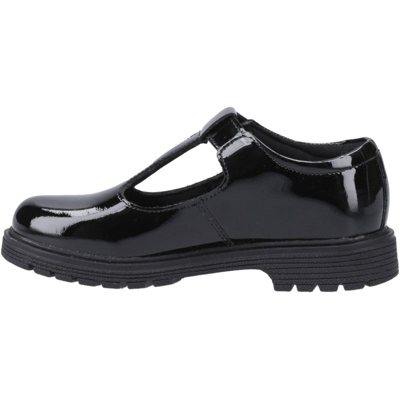 Hush Puppies Gracie Junior Girls Black Patent Leather Shoes