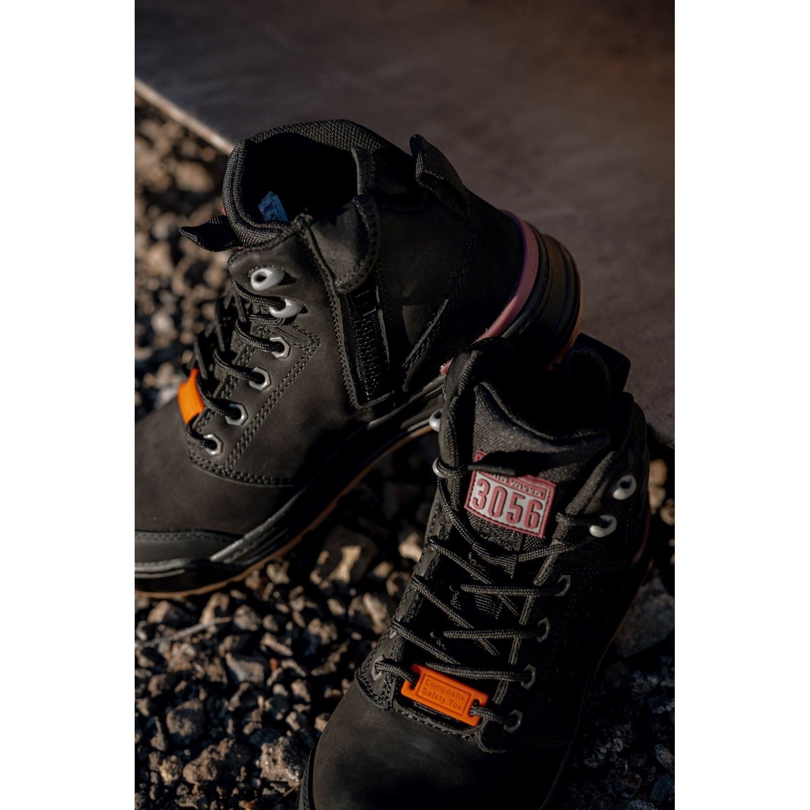 Hard Yakka 3056 Lace Leather Women's Black Safety Boots