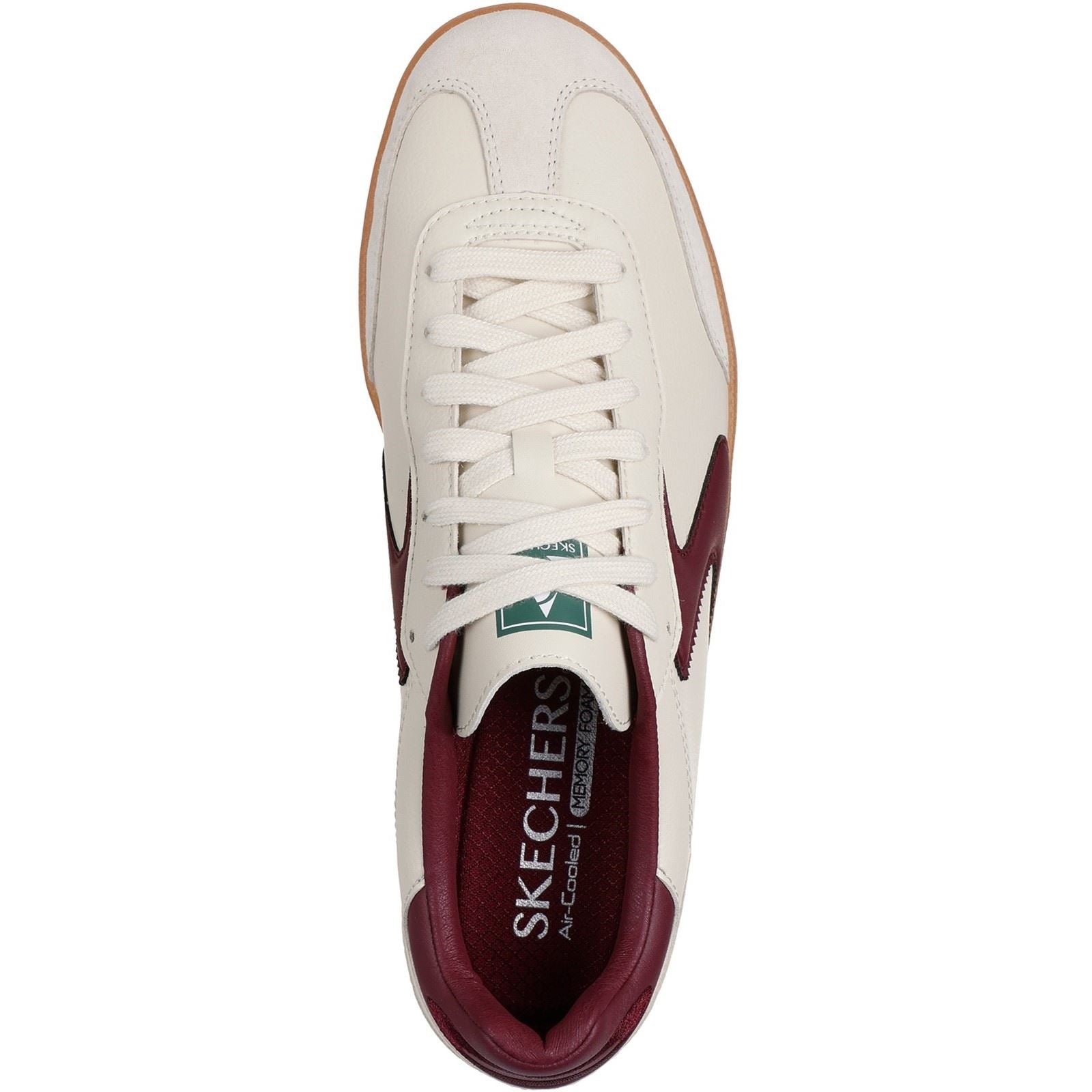 Skechers Hotshot Pyke Synthetic Men's Natural/Burgundy Trainers