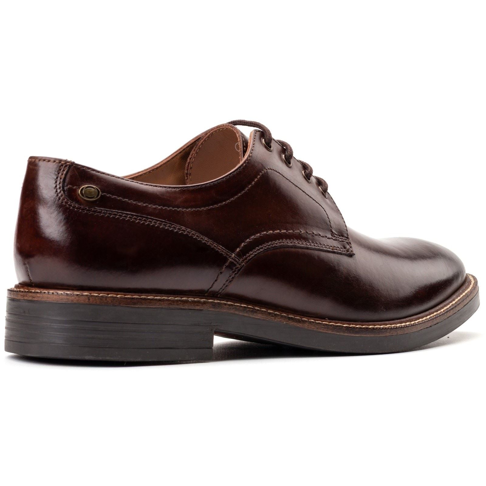 Base London Durham Leather Men's Burnt Brown Lace-Up Shoes