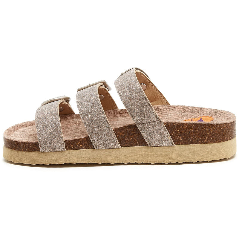 Rocket Dog Astor Glenn Glitter Textile Women's Gold Sandals