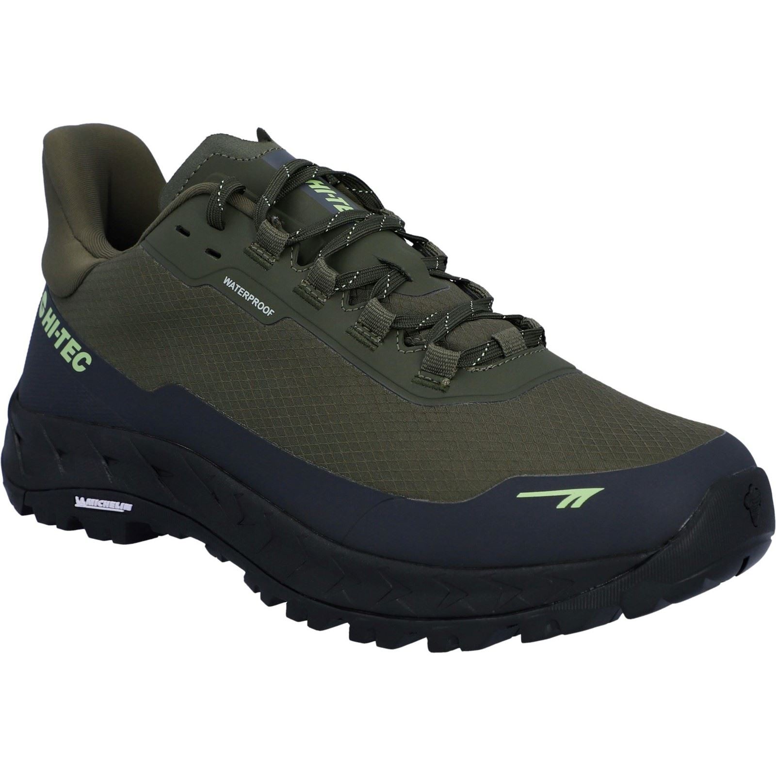 Hi-Tec ALTITUDE LITE WP Synthetic Men's Olive Night/Charcoal Grey/Lime Hiking Boots
