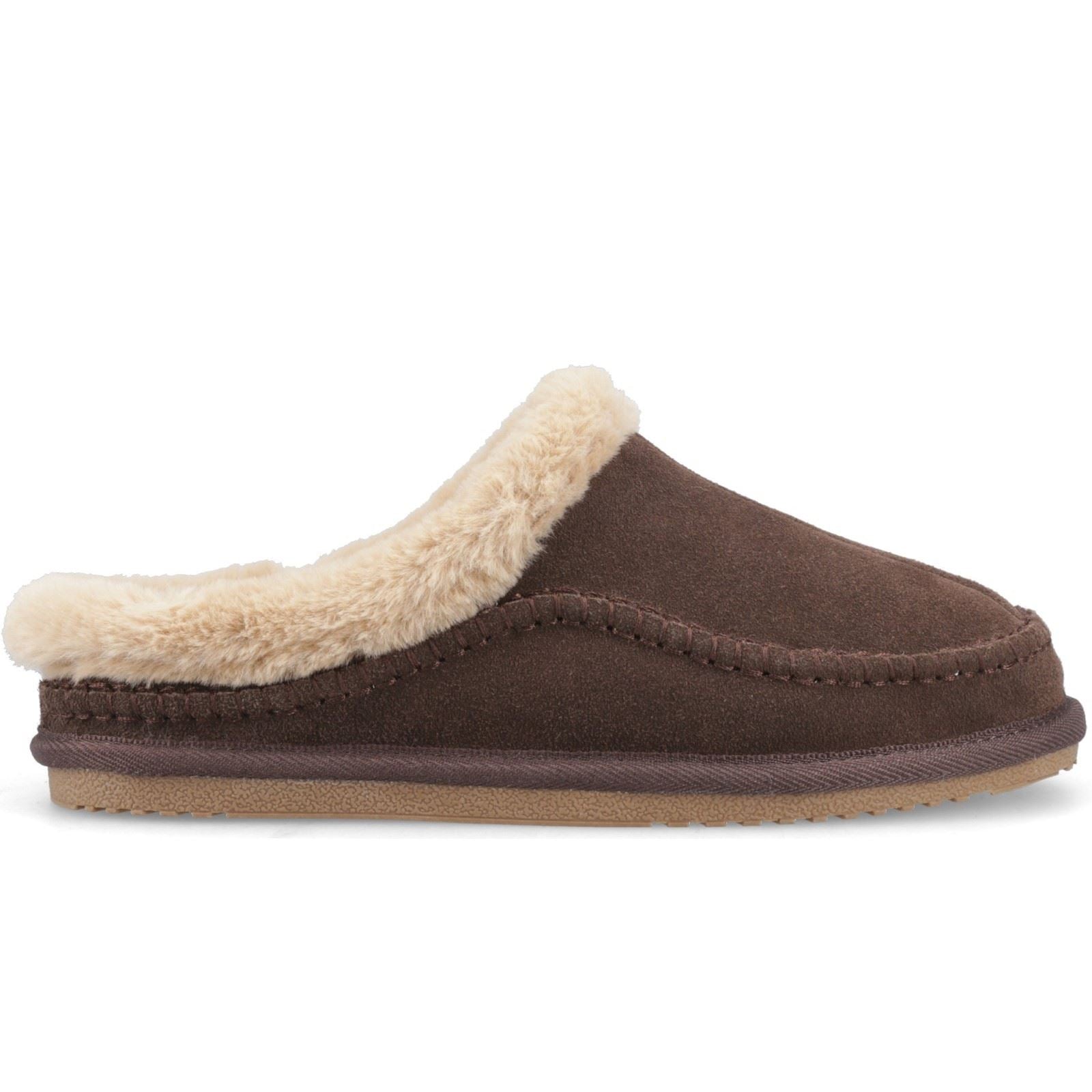 Hush Puppies Anika Suede Women's Chocolate Slippers
