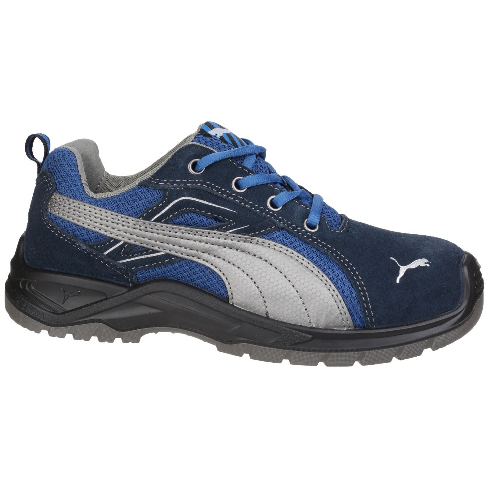Puma Safety Omni Sky Low Suede+Textile Blue Safety Trainers