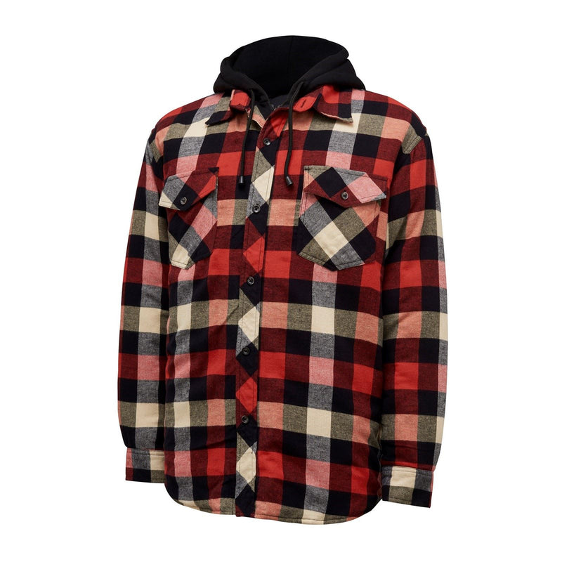 Hard Yakka Quilted Flannel Shacket Men's Red Shirt Jacket