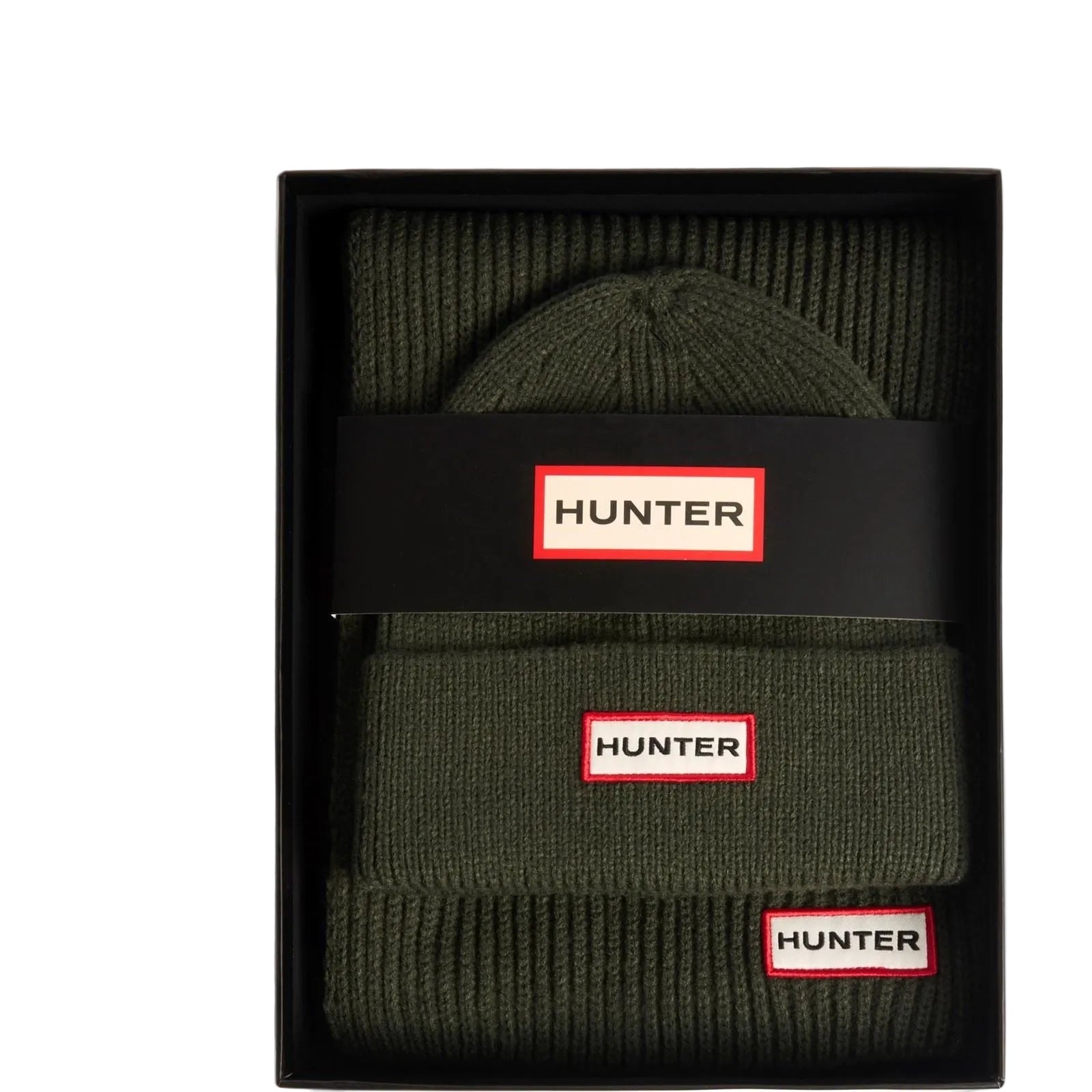 Hunter Jura Boxset Green Hat & Scarf Set - One Size