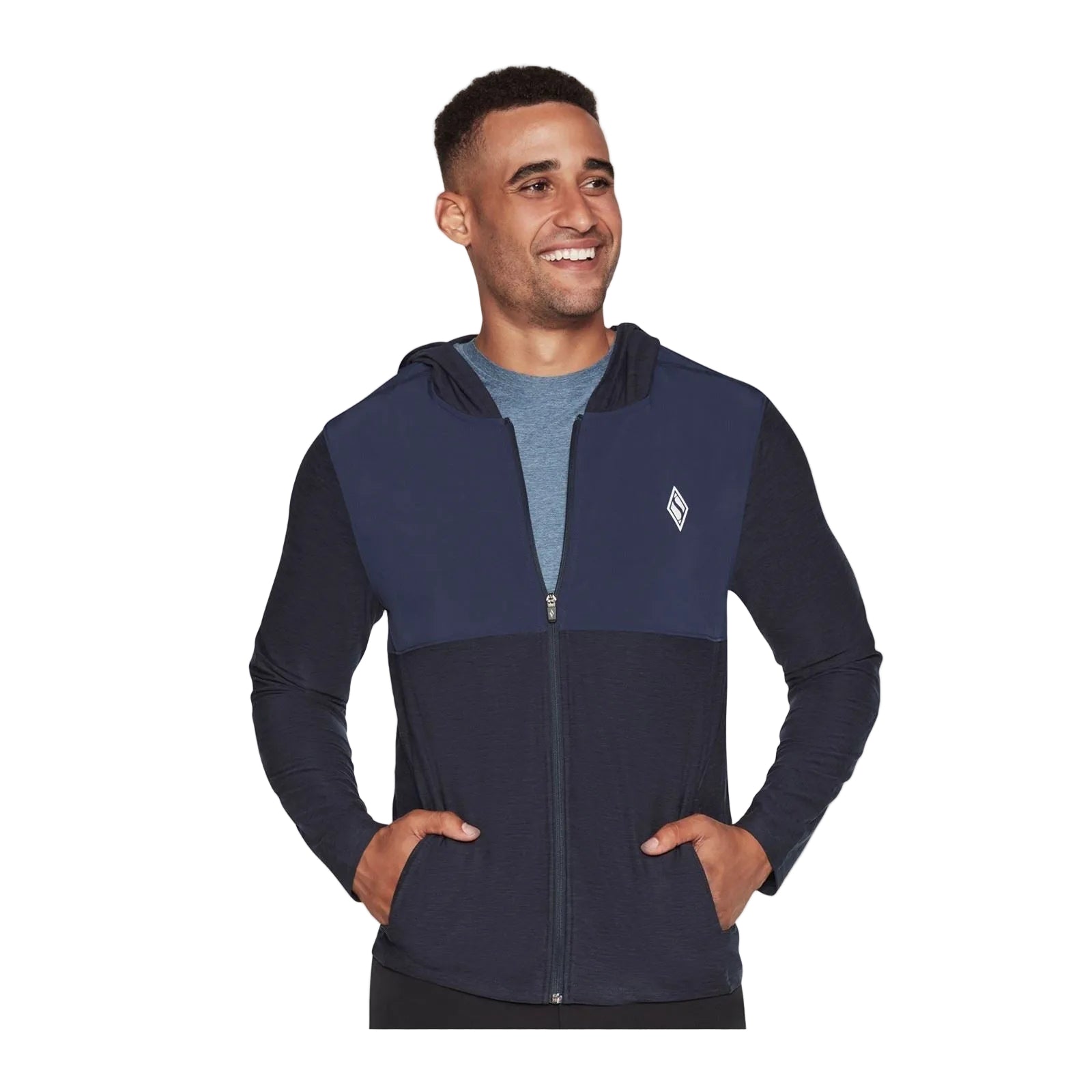 Skechers Performance Skech-Knits Ultra Go Lite Full Polyester Men's Blue Hooded Sweatshirt