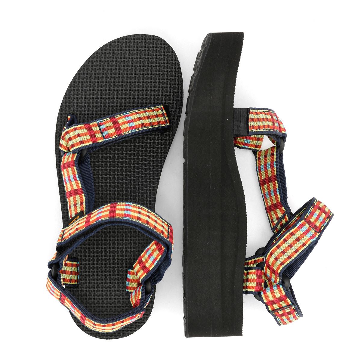 Teva Flatform Universal Women's Check/Lemon Drop Sandals