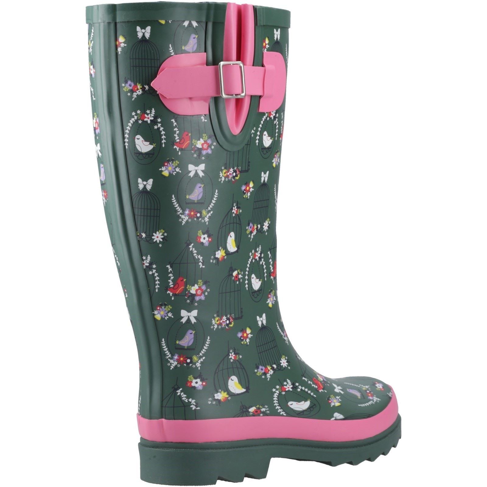 Cotswold Cleeve Tall Rubber Women's Green Wellington Boots