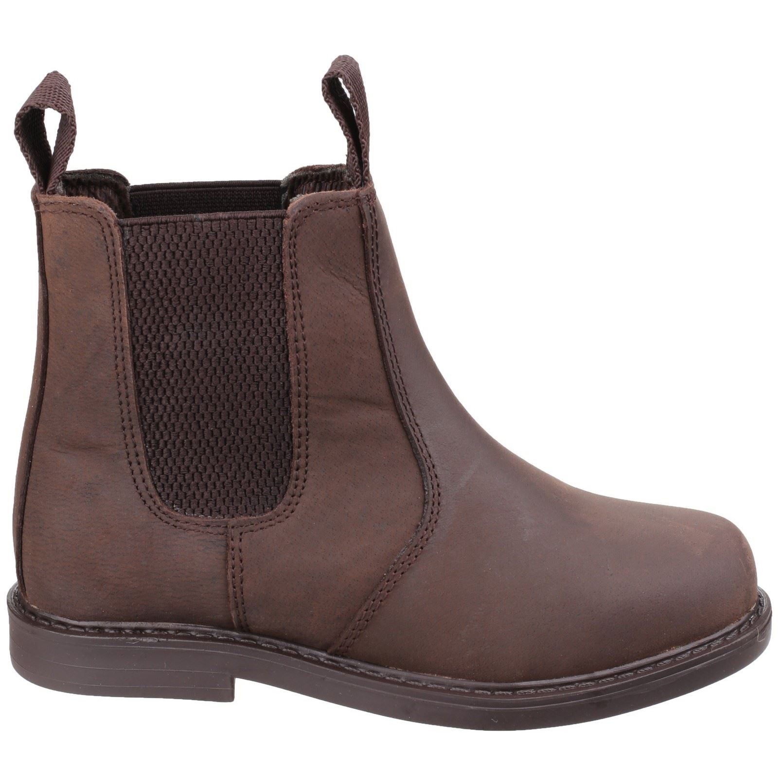 Cotswold Camberwell Leather Boy's Brown Flat Chelsea Boots