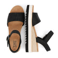 TOMS Diana Leather Women's Black Sandal Wedges