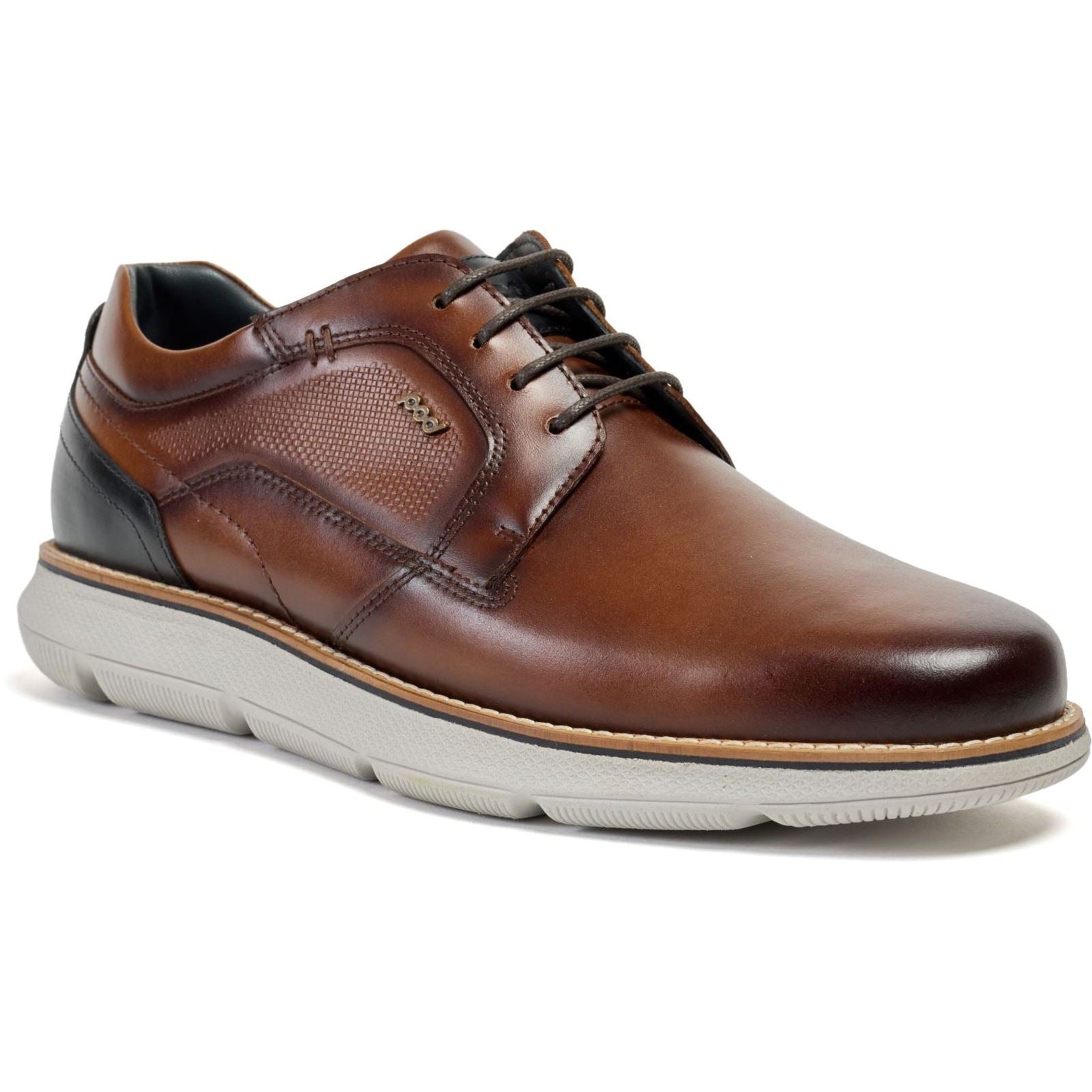 Pod Finch Leather Men's Cognac Lace-Up Shoes