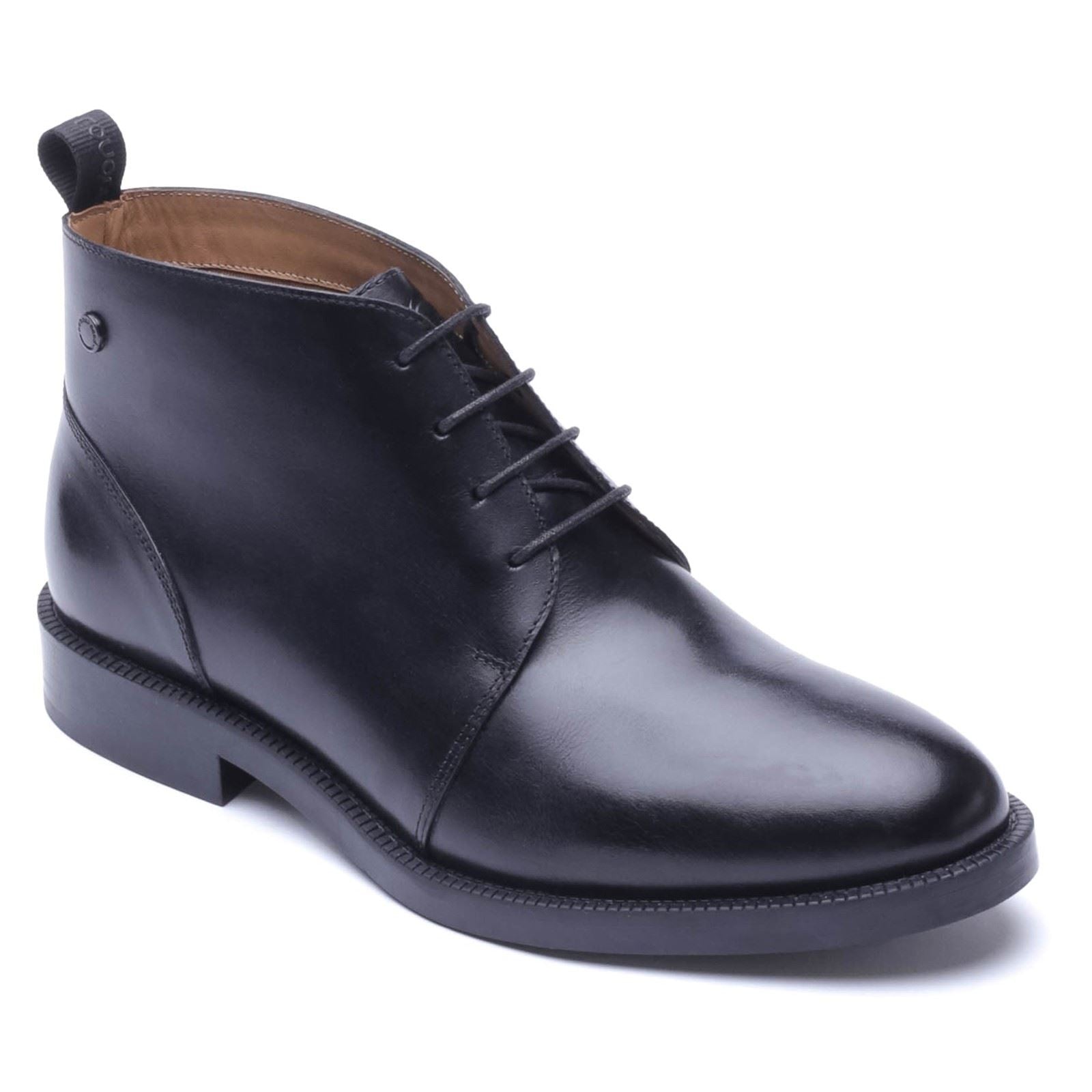 Base London Marco Leather Men's Black Ankle Boots