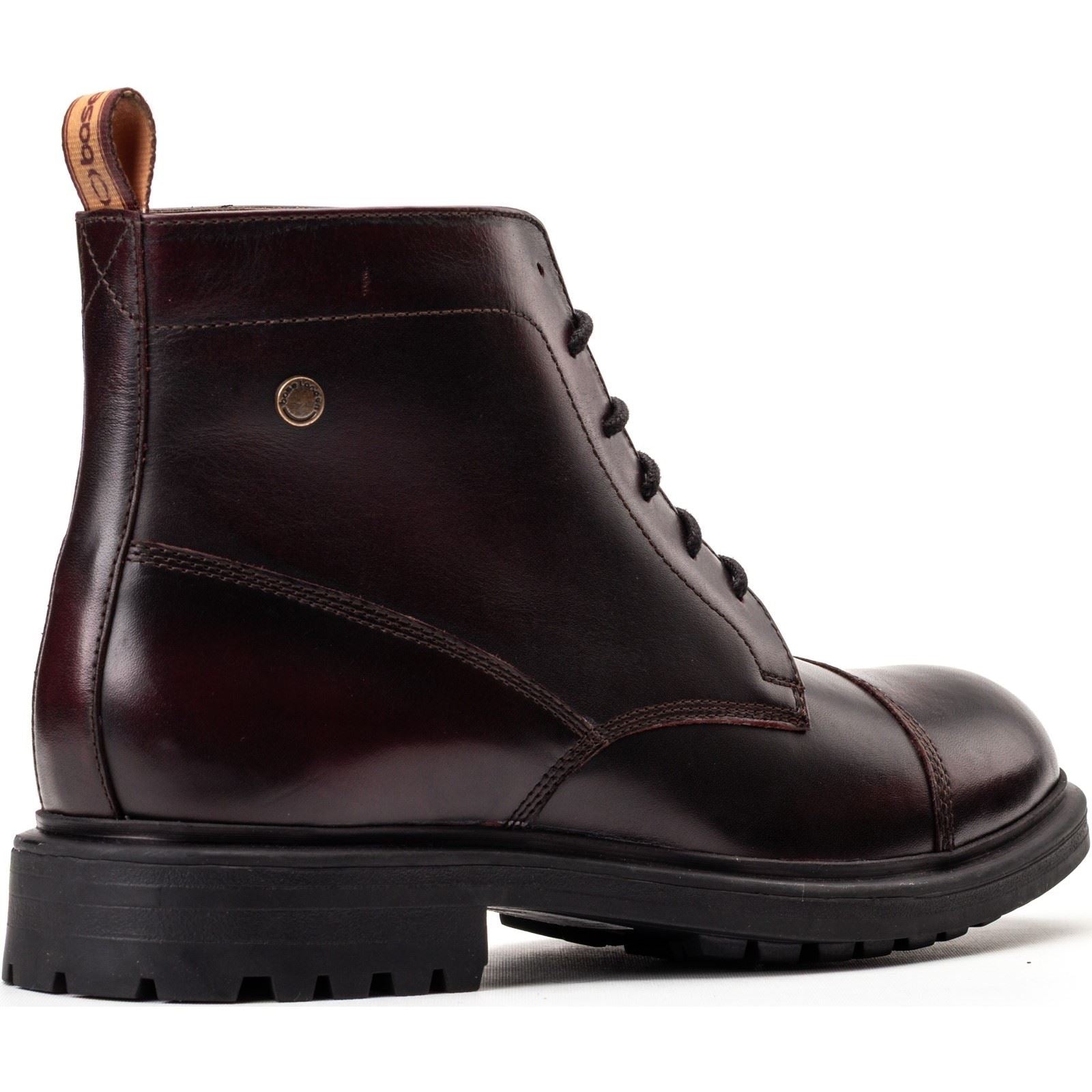 Base London Boulton Leather Men's Bordo Ankle Boots
