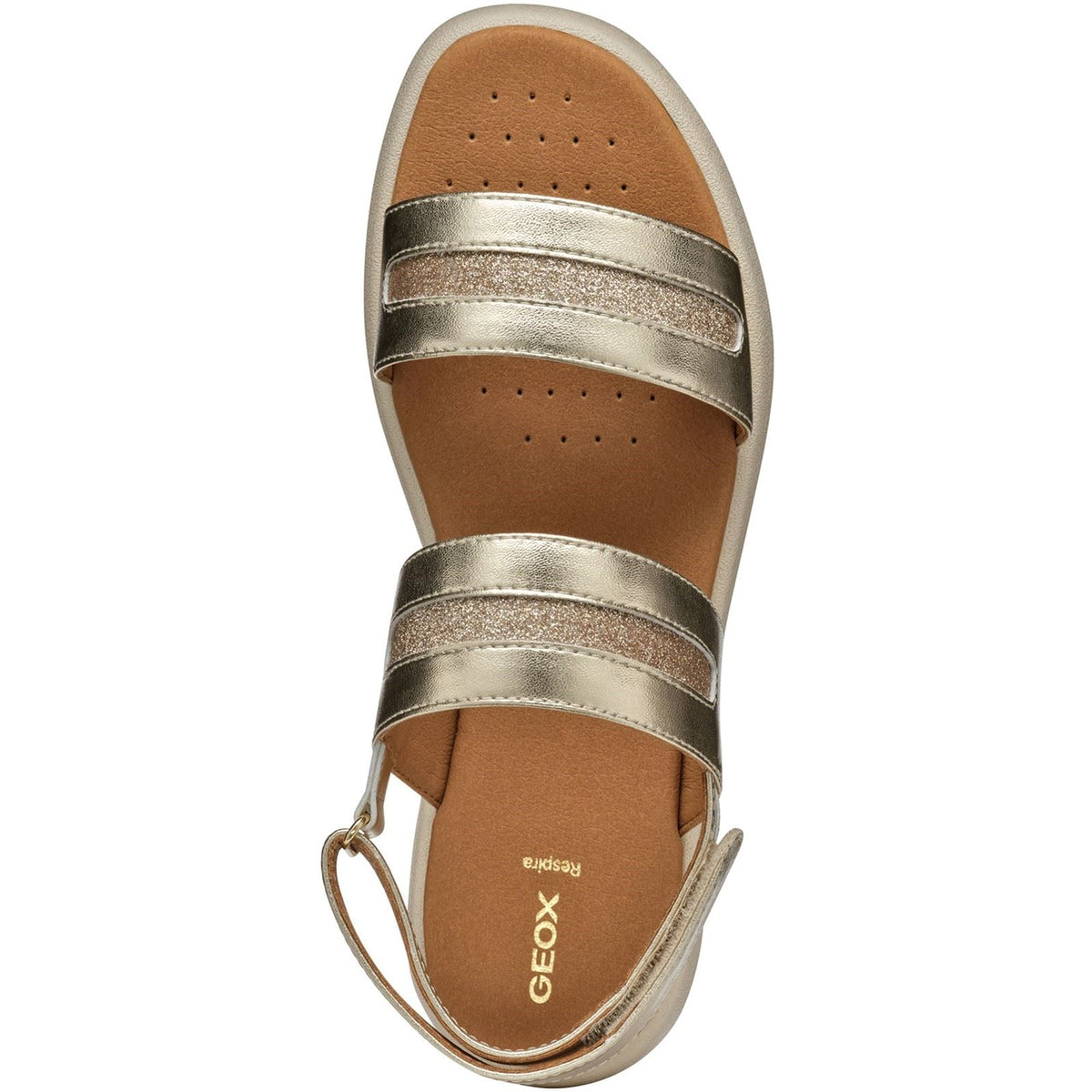 Geox D CAMALEI Women's Light Gold Sandals